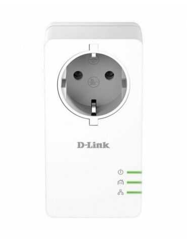 Powerline d-link kit adaptor powerline 1000mbs homeplug av2 passthrough qos D-link - 1 - Tik.ro