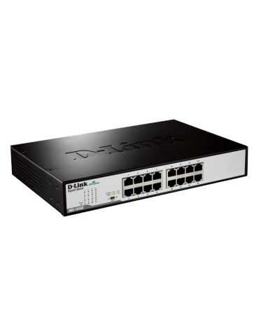Switch d-link dgs-1016d 16 porturi gigabit capacity 32gbps desktop/rackmount fara D-link - 1 - Tik.ro