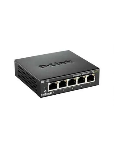 Switch d-link dgs-105 5 porturi gigabit capacity 10gbps desktop fara D-link - 1 - Tik.ro