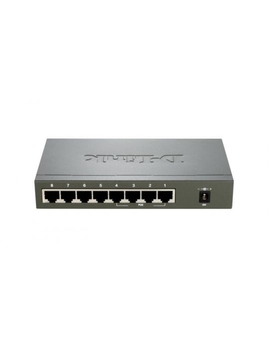Switch d-link des-1008pa 8 porturi 10/100mbps  4 porturi poe 802.3af D-link - 1