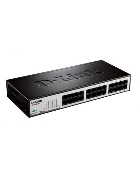 Switch d-link des-1024d 24 porturi 10/100mbps desktop / rackmount fara D-link - 1