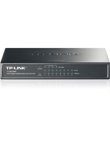 Switch tp-link tl-sg1008p 8 porturi gigabit 4 porturi poe ieee Tp-link - 1 - Tik.ro