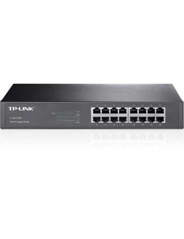 Switch tp-link tl-sg1016d 16 porturi gigabit desktop/ rackmount 13 metal Tp-link - 1 - Tik.ro