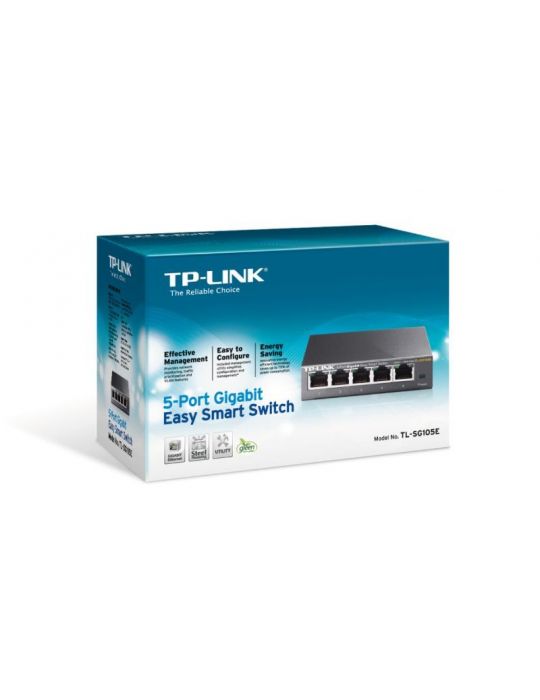 Switch tp-link tl-sg105e 5 porturi gigabit desktop easy smart 16gbpscapacity Tp-link - 1