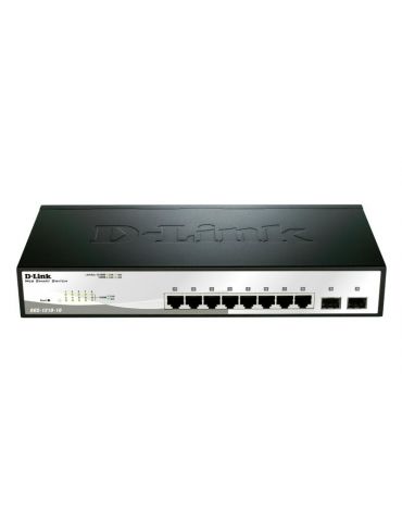 Switch d-link dgs-1210-10 8 porturi gigabit 802.3 2 porturi combo1000baset/sfp D-link - 1 - Tik.ro