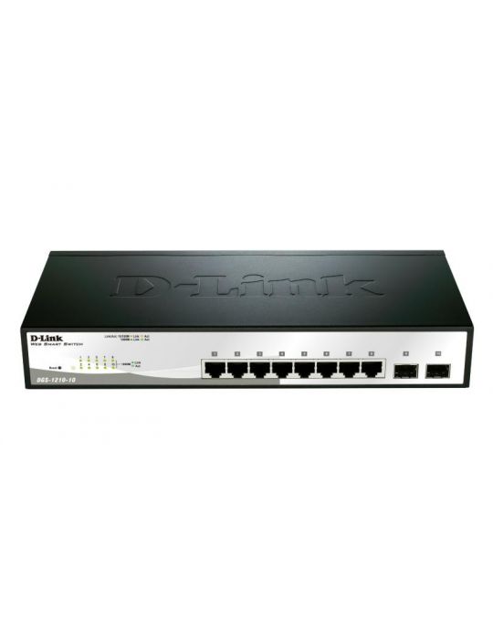Switch d-link dgs-1210-10 8 porturi gigabit 802.3 2 porturi combo1000baset/sfp D-link - 1