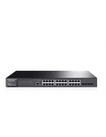Switch tp-link t2600g-28mps(tl-sg3424p) jetstream 24-port gigabit l2managed poe+ switch with Tp-link - 1 - Tik.ro