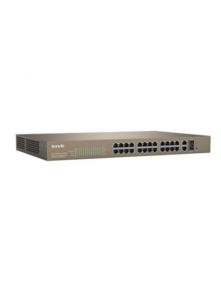 Tenda 24-port 10/100mbps + 2 gigabit web smart poe switch