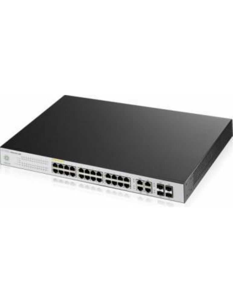 Zyxel nsw100-28p 28-port gbe l2 nebula cloud poe switch 4x