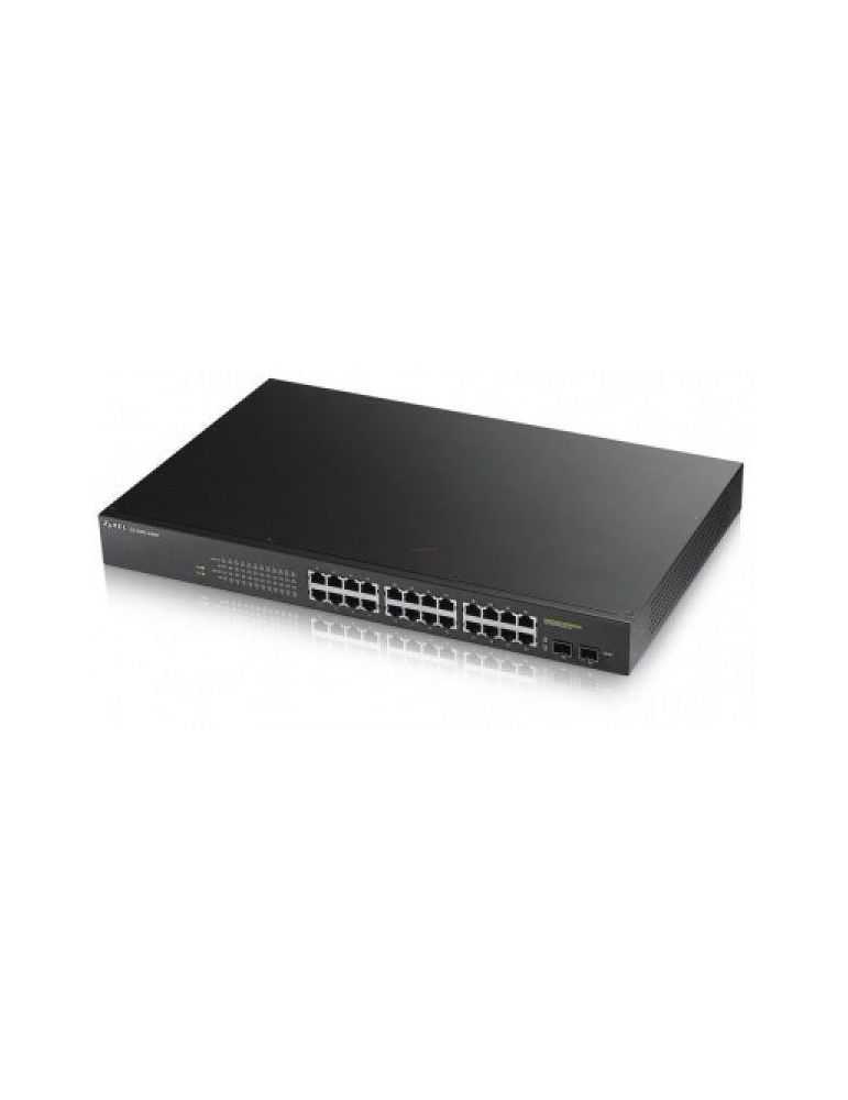 Zyxel gs1900-24hp 24-port gbe smart managed poe switch cu 2xsfp