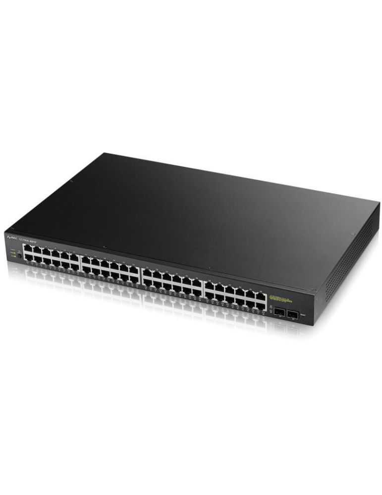 Zyxel gs1900-48hp 48-port gbe smart managed poe switch cu 2xsfp