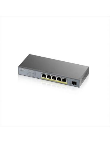 Zyxel gs1350-6hp-eu0101f 5-port gbe smart managed poe switch with gbe