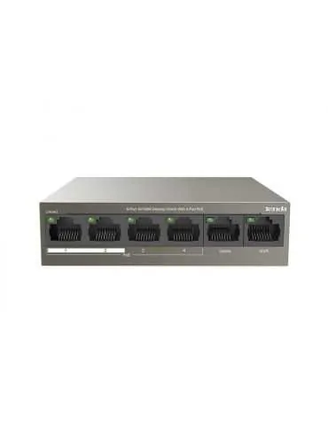 Switch tenda tef1106p-4-63w 6-port 10/100mbps desktop4 poe + 2 normal Tenda - 1
