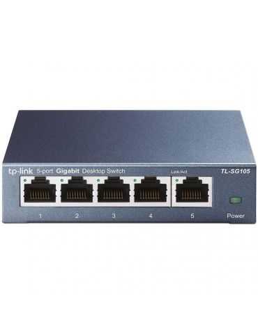 Switch tp-link tl-sg105s 5 porturi rj45 10/100/1000mbps auto- negociation suportă Tp-link - 1 - Tik.ro