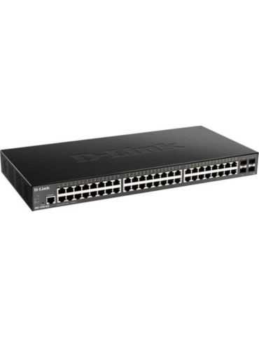 Switch d-link dgs-1250-52x  48 porturi gigabit 4 porturi sfp+ capacity D-link - 1 - Tik.ro