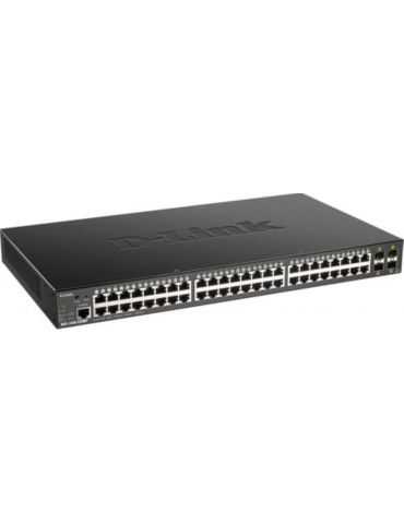 Switch d-link dgs-1250-52xmp 48 porturi gigabit 4 porturi sfp+ capacity D-link - 1 - Tik.ro