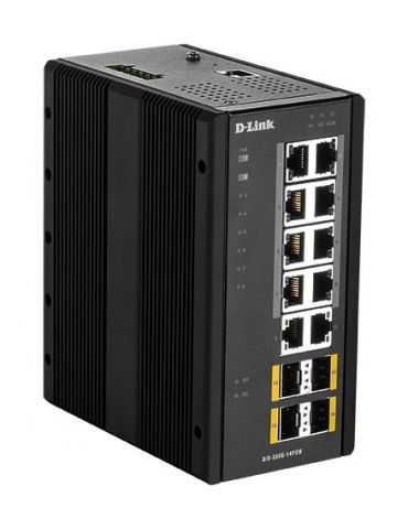 D-Link DIS‑300G‑14PSW Gestionate L2 Gigabit Ethernet (10/100/1000) Power over Ethernet (PoE) Suport Negru D-link - 1 - Tik.ro