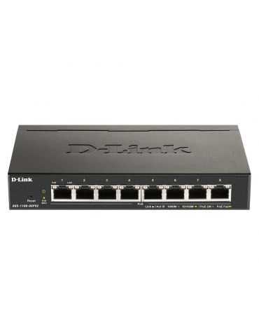 D-Link DGS-1100-08PV2 switch-uri Gestionate L2/L3 Gigabit Ethernet (10/100/1000) Power over Ethernet (PoE) Suport Negru D-link - - Tik.ro