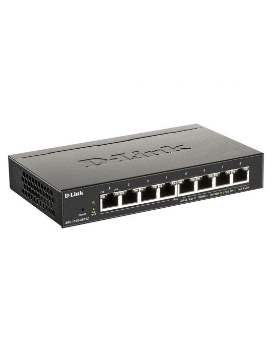 D-Link DGS-1100-08PV2 switch-uri Gestionate L2/L3 Gigabit Ethernet (10/100/1000) Power over Ethernet (PoE) Suport Negru D-link -