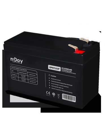 Acumulator njoy gp07122f 12v 23.51w/cell  battery model gp07122f voltage 12v Njoy - 1 - Tik.ro