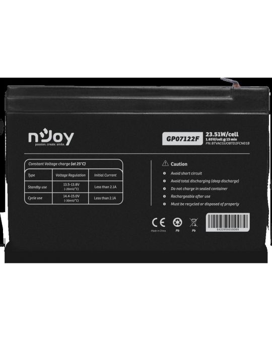 Acumulator njoy gp07122f 12v 23.51w/cell  battery model gp07122f voltage 12v Njoy - 1