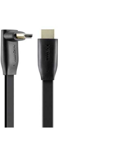 Belkin cablu flat hdmi high speed gold connector unghi 90° Belkin - 1