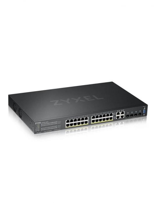 Switch zyxel gigabit x 24 sfp x 4 combo managed rackabil carcasa metalica gs2220-28hp-eu0101 (include tv 1.75 lei) Zyxel - 1