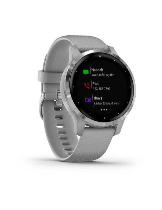 Smartwatch garmin vivoactive 4s powder gray/silver seu smart notifications music Garmin - 1