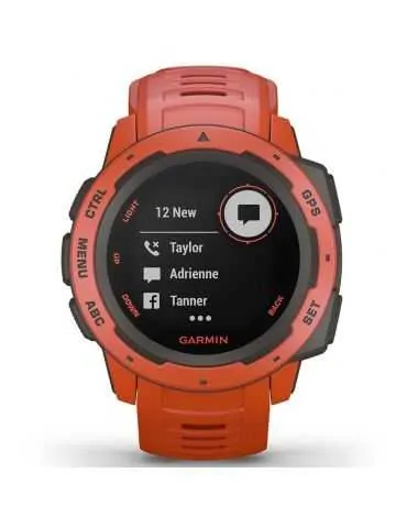 Gps watch garmin flame red  -ceas inteligent garmin instinct flame Garmin - 1