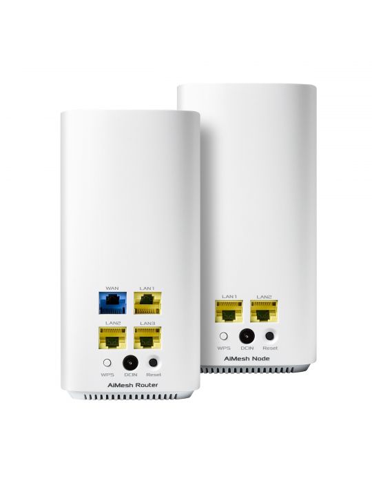 ASUS ZenWiFi AC Mini (CD6) router wireless Gigabit Ethernet Bandă dublă (2.4 GHz/ 5 GHz) 5G 4G Alb Asus - 3