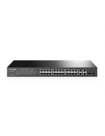 TP-LINK T1500-28PCT Gestionate L2 Fast Ethernet (10/100) Power over Ethernet (PoE) Suport 1U Negru Tp-link - 1 - Tik.ro