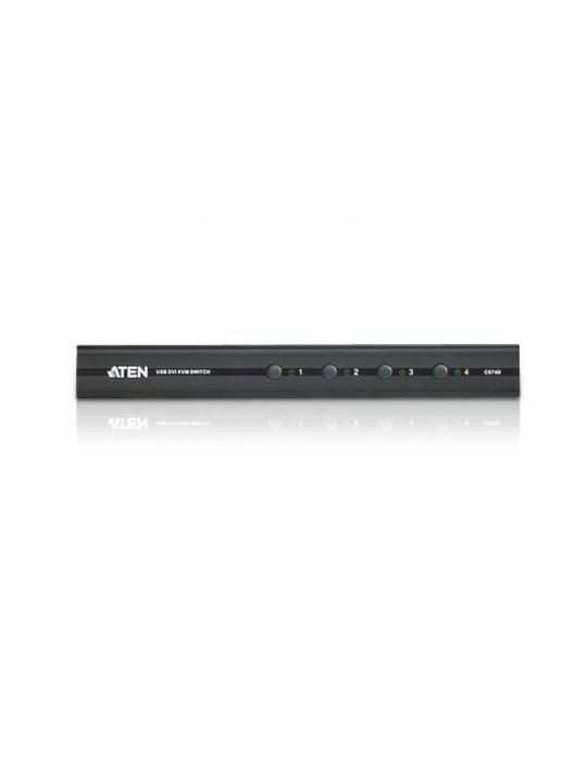 Aten CS74D-AT-G switch-uri pentru tastatură, mouse și monitor (KVM) Negru Aten - 3