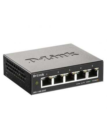 D-Link DGS-1100-05V2 switch-uri Gestionate Gigabit Ethernet (10/100/1000) Negru D-link - 1 - Tik.ro