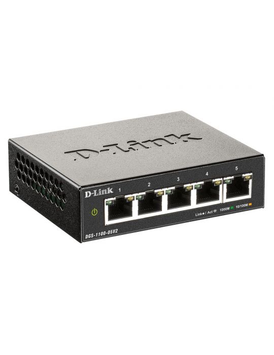 D-Link DGS-1100-05V2 switch-uri Gestionate Gigabit Ethernet (10/100/1000) Negru D-link - 1