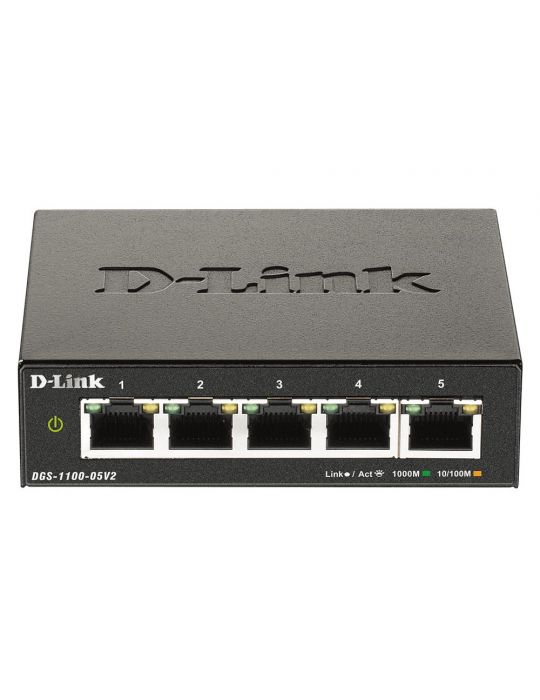 D-Link DGS-1100-05V2 switch-uri Gestionate Gigabit Ethernet (10/100/1000) Negru D-link - 2