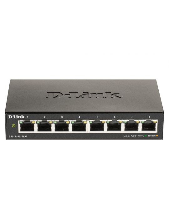 D-Link DGS-1100-08V2 switch-uri Gestionate Gigabit Ethernet (10/100/1000) Negru D-link - 2