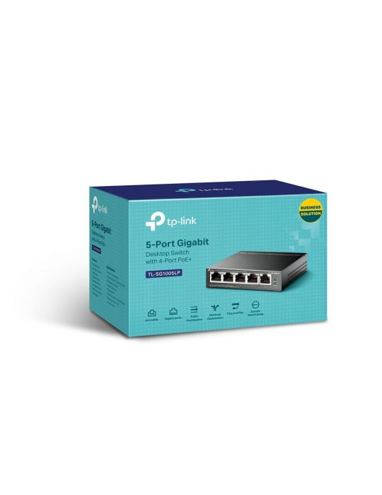 TP-LINK TL-SG1005LP switch-uri Fara management Gigabit Ethernet (10/100/1000) Power over Ethernet (PoE) Suport Negru Tp-link - 1