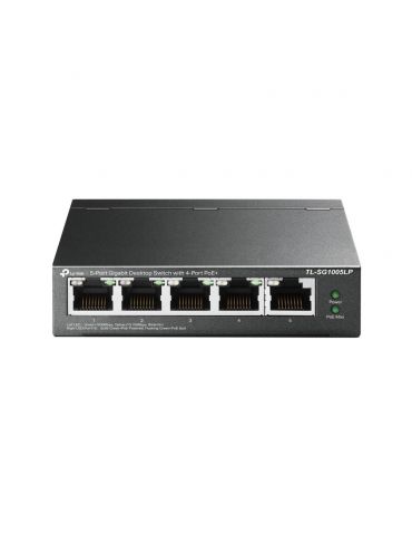 TP-LINK TL-SG1005LP switch-uri Fara management Gigabit Ethernet (10/100/1000) Power over Ethernet (PoE) Suport Negru Tp-link - 2 - Tik.ro