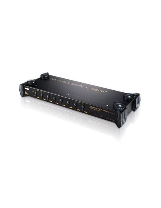 Aten CS9138 switch-uri pentru tastatură, mouse și monitor (KVM) Raft pentru montat echipamente Negru Aten - 1