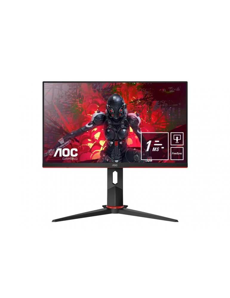 Monitor LED AOC 24G2U5/BK, 23.8inch, Full HD, 75Hz, 1ms, Black-Red