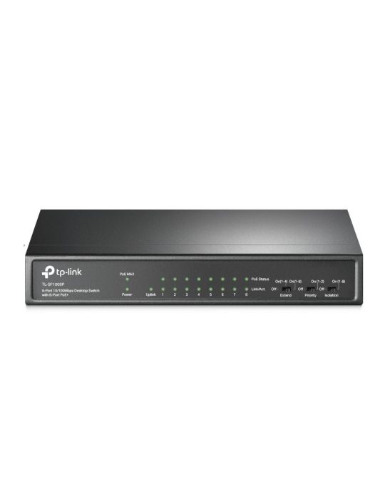 TP-LINK TL-SF1009P switch-uri Fara management Fast Ethernet (10/100) Power over Ethernet (PoE) Suport Negru Tp-link - 1
