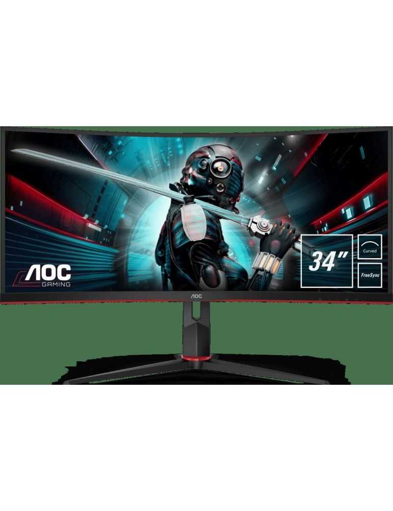 Monitor 34 aoc cu34g2/bk uwqhd 3440*1440 100 hz 1 ms