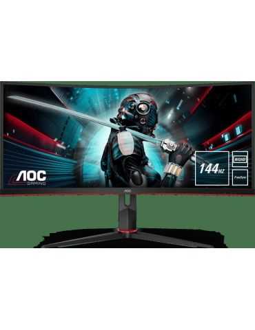 Monitor 34 aoc cu34g2x/bk uwqhd 3440*1440 144 hz 1 ms Aoc - 1