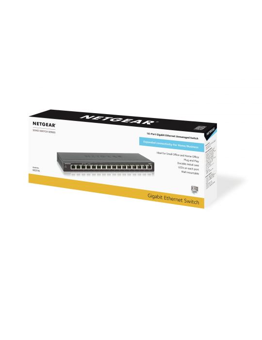 Netgear GS316 Fara management Gigabit Ethernet (10/100/1000) Negru Netgear - 7