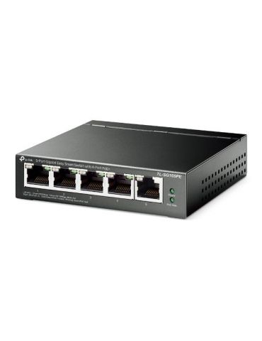 TP-LINK TL-SG105PE switch-uri Fara management L2 Gigabit Ethernet (10/100/1000) Power over Ethernet (PoE) Suport Negru Tp-link - - Tik.ro