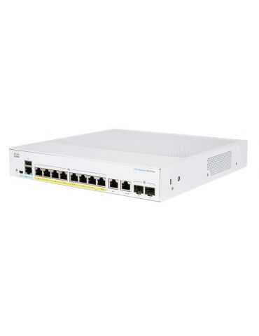 Cisco CBS250-8FP-E-2G-EU switch-uri Gestionate L2/L3 Gigabit Ethernet (10/100/1000) Argint Cisco - 1