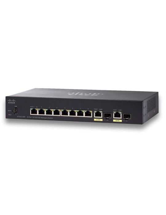 Cisco Small Business SF352-08P Gestionate L2/L3 Fast Ethernet (10/100) Power over Ethernet (PoE) Suport 1U Negru Cisco - 1