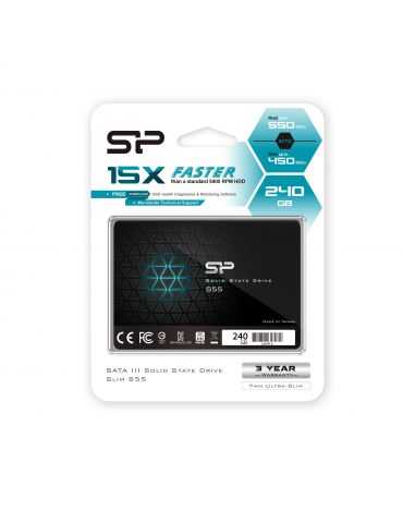 Silicon Power Slim S55 2.5" 240 Giga Bites ATA III Serial TLC Silicon power - 7