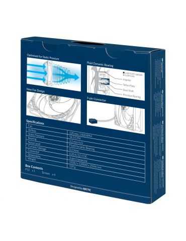 ARCTIC P12 Carcasă calculator Distracţie 12 cm Negru Arctic - 7