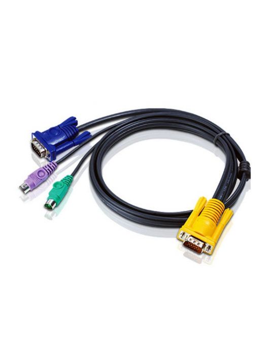 ATEN 4ft PS/2 cabluri KVM Negru 1,2 m Aten - 1